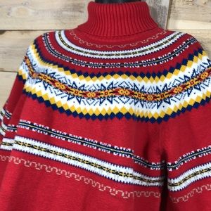 NWOT Pendleton 100% Cotton Nordic Fair Isle Turtleneck